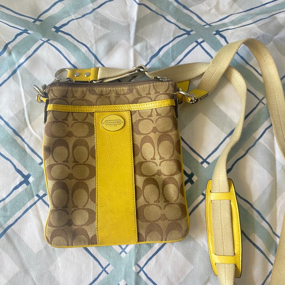 COACH Signature Collection Crossbody, Yellow